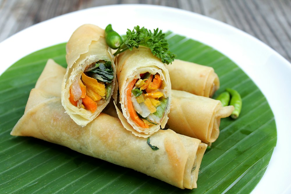 Vegetable spring rolls (4)